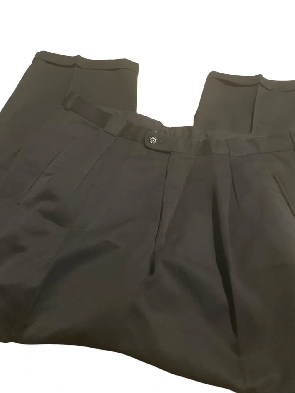 Haggar size 37 x 30 Men's Black Dress Pants - Classic Pleated Trousers